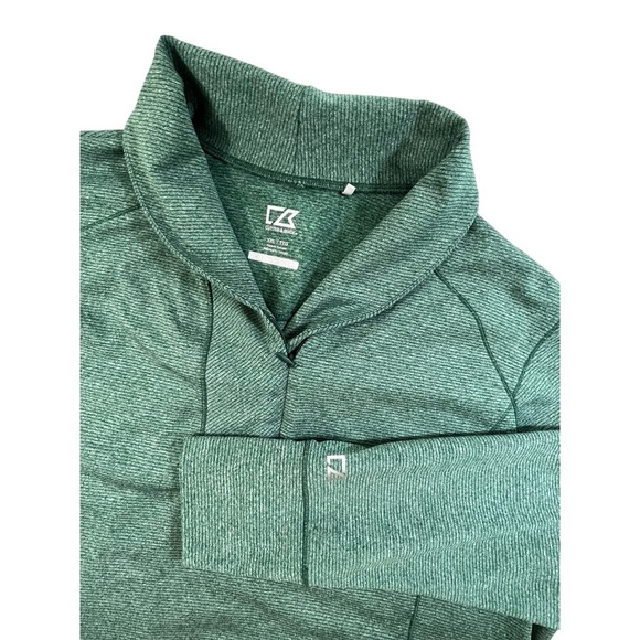 Cutter & Buck Other - Cutter & Buck Men's XXL CB DryTec Half Zip Performance‎ Pullover Heather Green